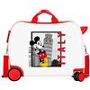 Disney Topolino e Minnie Viaggia per il Mondo Italia Valigia Bimbo Bianco 50x39x20 cm ABS Rigido Chiusura laterale con combinazione 34L 1,8 kg Bagaglio a mano 4 Ruote