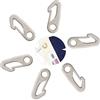 SEMINISMAR Nylon Flag Pole Clip a Scatto, Pennone Moschettone Accessori di Montaggio,Clip per Bandiere, Gancio per Bandiera Accessori per Bandiere Flag Pole Clip Gancio per Fissare la Bandiera-Bianco,6PCS