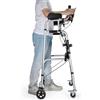 Generic Deambulatore verticale per anziani con sedile a 4 ruote, resistente, pieghevole, con braccioli, freni, aiuto per camminare per disabili, per interni ed esterni