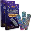 MEDca Benda glitterata per bambini - (scatola da 200 pezzi) Strisce autoadesive con design glitter colorato e strisce senza lattice confezionate singolarmente per pronto soccorso