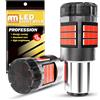 ANTEMOON P21/5W 1157 BAY15D Lampadine LED Canbus Sensa Errore Super Luminoso 5000LM 12V 24V Rosso 1016 2057 2357 per Luce di Retromarcia Posteriori Luce di Svolta Luce del Freno, 2 Pezzi