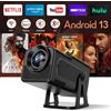Alwtniet HY320 NTV Proiettore 4K Netflix Ufficiale Licenza 2025 Aggiornato Mini