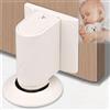 Basetousual 1 Pezzi Metallo Fermaporta Magnetici, Fermaporta da Muro, Fermaporte Magnetico Esterno per Porte, Fissaggio con Biadesivo o Viti su Porta e Pavimento