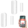 Peousild Sensore WiFi Smart per porte e finestre, allarme rilevatore wireless di porte e finestre, Smart Sensore di contatto per porte e finestre per la sicurezza domestica compatibile con Alexa.2PCS