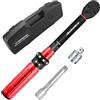 ATsafepro Chiave Dinamometrica 3/8'', 3-25 Nm 4 pezzi Chiave Dinamometrica Bici con Prolunga 10cm e Adattatore Riduttore a 1/4 per Biciclette e Motociclette, Doppio Senso 72 Denti