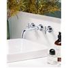 iVIGA Rubinetto per lavabo, rubinetto a parete girevole a 360° Rubinetto per lavabo ad incasso per bagno in rame con cartuccia in ceramica, cromo