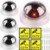 GOMETY 4 fotocamere Dummy con LED rosso lampeggiante, vera e propria fotocamera di sicurezza finte, CCTV, Dummy, telecamera di sorveglianza finte, per la casa e l'ufficio, colore bianco (4)