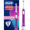 Oral-B Junior Spazzolino Elettrico Ricaricabile per Bambini da 6 Anni, 1 Testina, Viola