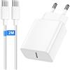 Bimker 30W Caricatore per iPhone 17/16/16 Pro/16 Pro Max/16 Plus/15/15 Pro/15 Plus/iPad Pro/iPad Air,Caricabatterie iPhone Caricatore USB C Ricarica Rapida Alimentatore Presa USB C con 2M Cavo Usbc