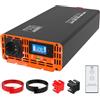 DATOUBOSS Inverter 24v 220v/230v Onda Pura 2000W/4000W, Inverter Onda Pura 2000W, Convertitore 24v 220v 2000w con LCD Display & Type-C e 1 presa AC e 1 Porta USB per Auto,Camion, Camper