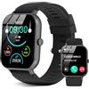 flintronic Smartwatch Uomo Donna, 1,83 Orologio Smartwatch con Effettua/Risposta Chiamate, Smart Watch con SpO2/BP/Sonno/Contapassi/Cardiofrequenzimetro, Impermeabile Fitness Tracker per Android iOS