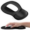 EooCoo Tappetino Mouse Ergonomico, Mouse Pad Gaming e Ufficio, Nero
