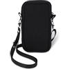 Pwsap 2 Strati Custodia in Neoprene per Smartphone, Universali Astuccio Portacellulare a Sacchetto, 7 Impermeabile Borsa Verticale Custodia per Telefono iPhone 14 15 16 Samsung, con Cerniera/Tracolla,Nero