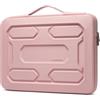 DOMISO 13,3 pollici Custodia per laptop da con manico Custodia protettiva in EVA impermeabile antiurto per 13-13.3 inch Notebooks 13 MacBook Air MacBook Pro Retina Dell XPS 13 HP,Rosa