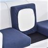 Hovoto Federa per cuscino per divano, elasticizzato, per divano, in tessuto tartan, blu, extra 4 seater
