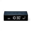 Lexon Flip Premium Digital Alarm Clock - Rechargeable Desk Clock with On/Off Faces - Snooze function, Pure VA LCD display, Touch & Sound Sensor, Aluminum - Blue