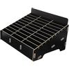 ABOOFAN Custodia Portaoggetti in Legno con 30 Griglie per Telefoni Cellulari Organizer da Tavolo Design Delicato Portacellulare per