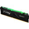 Kingston Ram DIMM DDR4 8GB Kingston Fury Beast Rgb 1x8GB Cl 16 Nero [KF432C16BB2A/8]