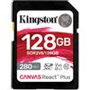 Kingston 128GB Scheda SDXC Kingston Canvas React Plus [SDR2V6/128GB]