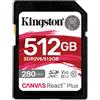 Kingston 512GB Scheda SD Kingston SDXC Class10 Nero [SDR2V6/512GB]