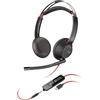 Hp Cuffia Hp Poly Blackwire 5220 Stereo Usb-C 3.5mm + Usb-C/A adattatore Nero [8X231A6]