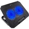 Techly Supporto notebook Techly ICOOL-CP11TY per schermo fino a 17'' con due ventole LED blu Nero [368734]