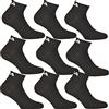 Fila - 9 paia di calze da allenamento unisex Nero 43-46