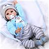 ZIYIUI Bambole Reborn Neonato 55cm (22 Pollici) - Bambino Realistico in Silicone Morbido, Mani Fatte a Mano, Faccia da Vero Neonato - Ideale per Collezionisti e Regali