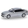 Herpa modellino auto BMW Serie 3 Berlina (G20), argento ghiaccio, miniatura in scala 1:87, da collezione, Made in Germany, modello in plastica