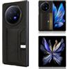 SHIEID Custodia per vivo X Fold3 Pro, vivo X Fold3 Pro Porta carte di credito in pelle Custodia con [Anti-Caduta], Schermo Pieghevole Cassa in, Cover per vivo X Fold3 Pro-nero