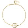 MARLION JEWELS Bracciale da donna in argento con il vostro segno zodiacale in pietre di zirconio brillanti. Bracciale in argento per donna, ragazza ideale come regalo (mamma, amiche) (Cancro, Placcato oro)