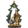 Inmaculada Romero IR Nascita Mistero Presepe con luce Figura 31 cm. Albero Natale Resina Bambino Gesù San Giuseppe Vergine Maria