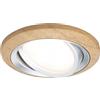 Paulmann ENC Kit Lanati Angolo orientabile LED 1x6W 470lm 230V Legno 92240, tonalità Rovere Oliato, Alu Girato