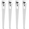 SANJIAOJIA Gambe del Tavolo Morsetto Regolabil,Gambe per Mobili in Metallo 4 Pezzi,Piedini per Scrivania da Pranzo a Tipo F,per Consolle per Mobili da Tavolino Fai-da-Te,7 Colori (76cm(30in),White)