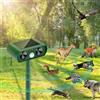 Auauraintt Repellente solare per gatti, deterrente per gatti ad ultrasuoni, impermeabile con flash LED e sensore di movimento PIR, ricarica USB, efficace contro gatti, cani, uccelli, ratti, martore
