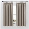 PONY DANCE Tende Corte per Finestre Oscuranti con Fettuccia Tenda Termica Isolante per Cucina Curtains Cameretta Bambini Modern 2 Pezzi 140x137 CM, Sabbia