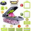 DUMAO 12 in 1 Tagliaverdure,Affettatrice Mandolina Professionale Con 7 Lame Regolabili per Affettare,Affetta Verdure Manuale Multifunzione per Affettare,Tagliare e Grattugiare Verdure