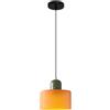 S-Cevada Lampada a Sospensione Piccola Vetro Colorato Moderna Regolabile per Camera da Letto Isola Cucina Soggiorno Corridoio Sala da Pranzo Lampadario (Arancione)