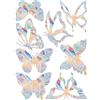 Jecdfs 24 Adesivi per Finestre a Forma di Farfalla, Protezione Anti-Collisione per Uccelli, Film Decorativo Suncatcher Arcobaleno, Adesivi in PVC Riutilizzabili per Vetri, Porte e Superfici Lisce