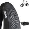 ECOVELO COPERTONE 20 X 4.0 + CAMERA PNEUMATICO GOMMA SLICK PER RUOTA FAT BIKE E-BIKE MTB BICI
