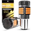 ANTEMOON P21/5W 1157 BAY15D Lampadine LED Canbus Sensa Errore Super Luminoso 5000LM 12V 24V Ambra 1016 2057 2357 per Luce di Retromarcia Posteriori Luce di Svolta Luce del Freno, 2 Pezzi