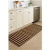 GX GARGIX Tappeto Cucina Antiscivolo, Passatoia Lavabile, Set Stuoie Multiuso con Bordo in Tessuto Degrade Cucina Varie Misure e Colori (50X240cm, NMB-23 Marrone)