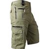 Generico Pantaloncini Uomo Cargo Estivi Pantaloni Corti Militari Hiking Sportivi Shorts Eleganti Casual Vita Bermuda Da Cargo Tattici Con Multi-Tasca Pantaloni Corti Trekking Con Tasche Laterali Comodo