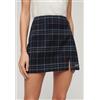 Superdry per donna. [W7210321A] Minigonna a quadri blu scuro, Casual, Poliestere, Navy