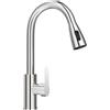 Zeripikfoasp Rubinetto Lavello Cucina, Miscelatore Cucina con Doccetta Estraibile 2 Modalità Acqua, Miscelatore Beccuccio Girevole a 360 ° Acciaio Inossidabile Spazzolata, per Acqua Calda e Fredda