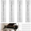 DHSWNNG 4 nastri per pianoforte, in acciaio inox, 12 cm, con 32 viti, cerniera per pianoforte, cerniera per porte di armadi, pianoforti