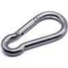 J Clarke Marine Moschettone in acciaio inox moschettone moschettone a molla A4 316 marino grado escursionismo pesca campeggio portachiavi (4, 10 mm x 100 mm)