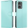 JUNETOP Cover per Motorola Moto G85 5G/Motorola Edge 50 Fusion 5G, Custodia a Libro Portafoglio Flip Case in Pelle PU di Alta Qualità [Protezione RFID] - Verde Menta