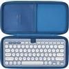 Lebakort Duro Viaggio Caso Custodia per Logitech Pebble Keys 2 K380s Tastiera Bluetooth (Blu navy)