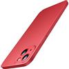 JETech Cover Sottile Aggiornamento (0,85 mm Magro) per iPhone 13 6,1 Pollici, Copriobiettivo per Fotocamera Protezione Completa, PC Rigido Opaco Leggero Custodia Ultra Sottile (Rosso)